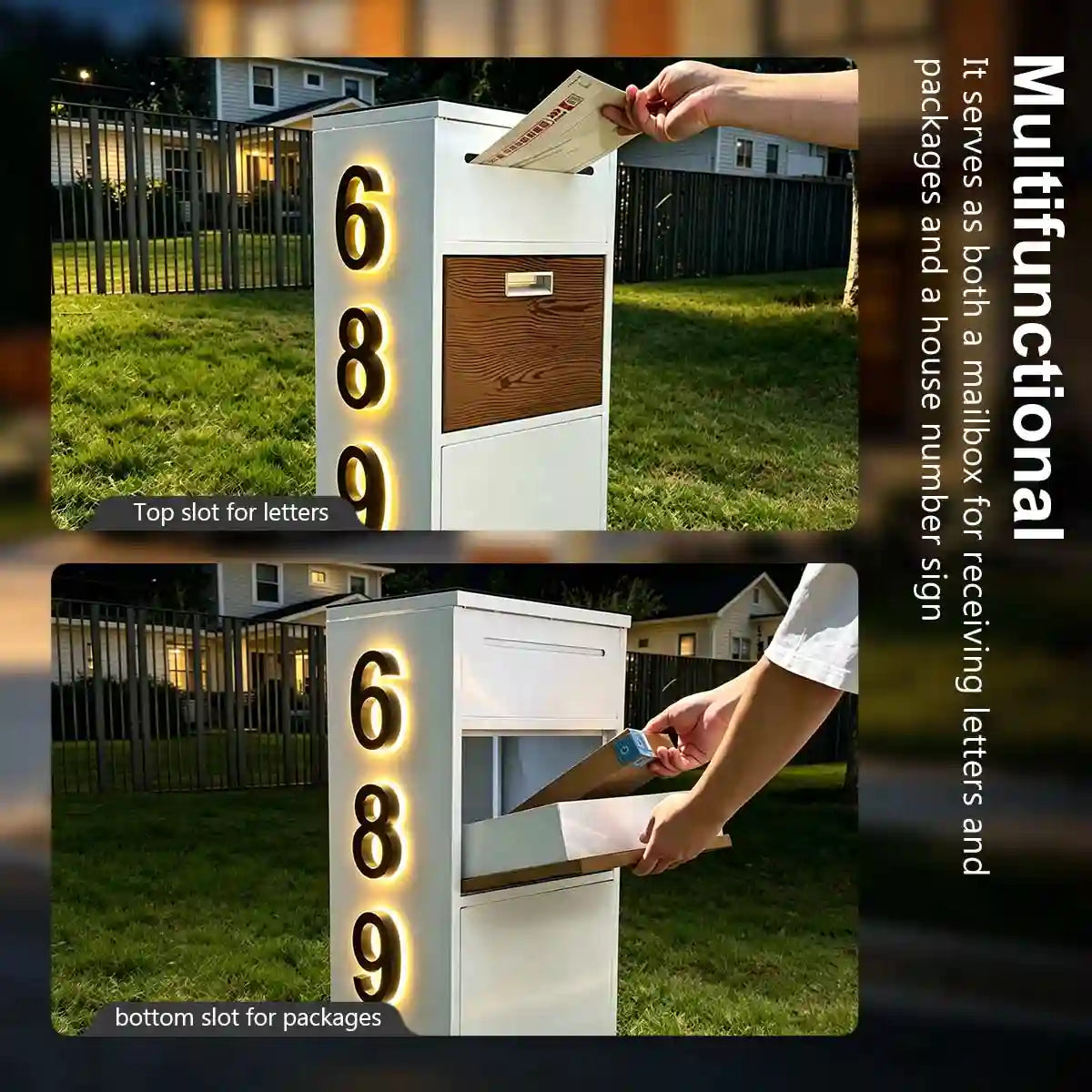 Custom Solar LED House Number Mailbox